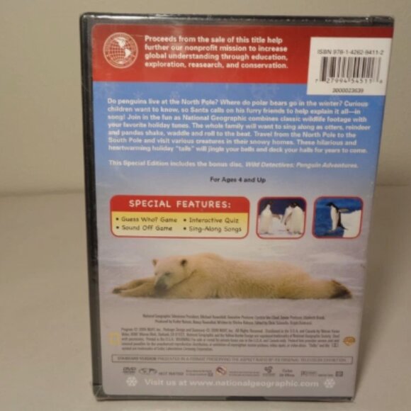 NATIONAL GEOGRAPHIC KIDS VIDEO ANIMAL HOLIDAY New DVD 2009 2 Disc Special Ed - Picture 2 of 2
